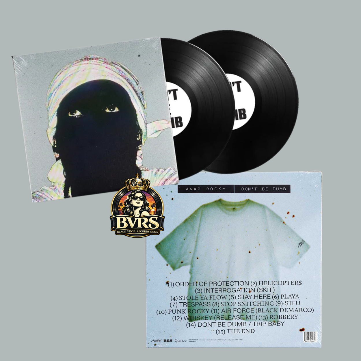 A$AP Rocky x Quince DON'T BE DUMB Exclusive Shirthead Vinyl USA - Black Vinyl Records Spain