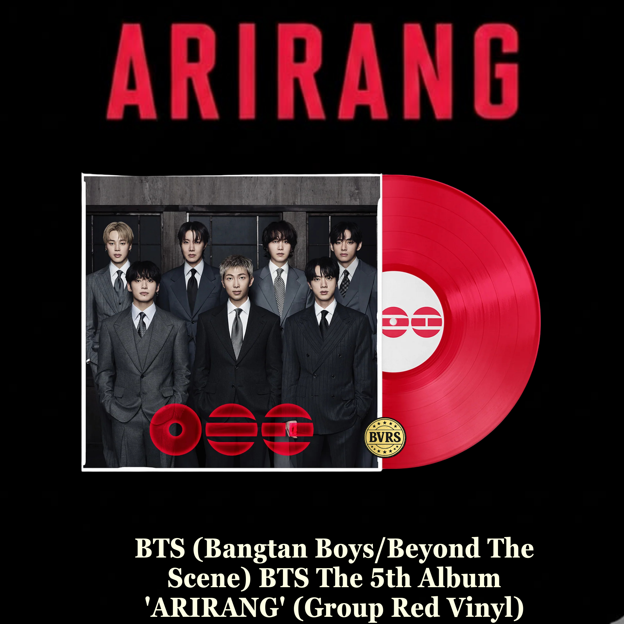 BTS - ARIRANG (Vinilo Rojo Grupal) [Edición Limitada Exclusiva] - Black Vinyl Records Spain