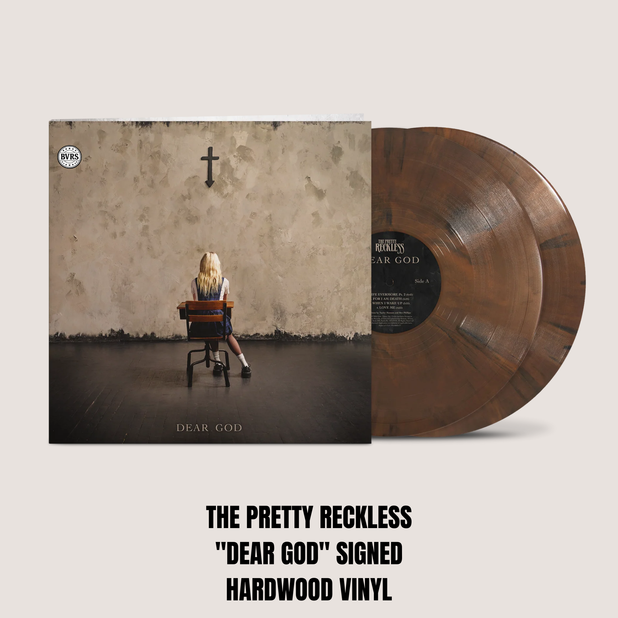 The Pretty Reckless - Dear God SIGNED Hardwood Vinyl UK - Black Vinyl Records Spain