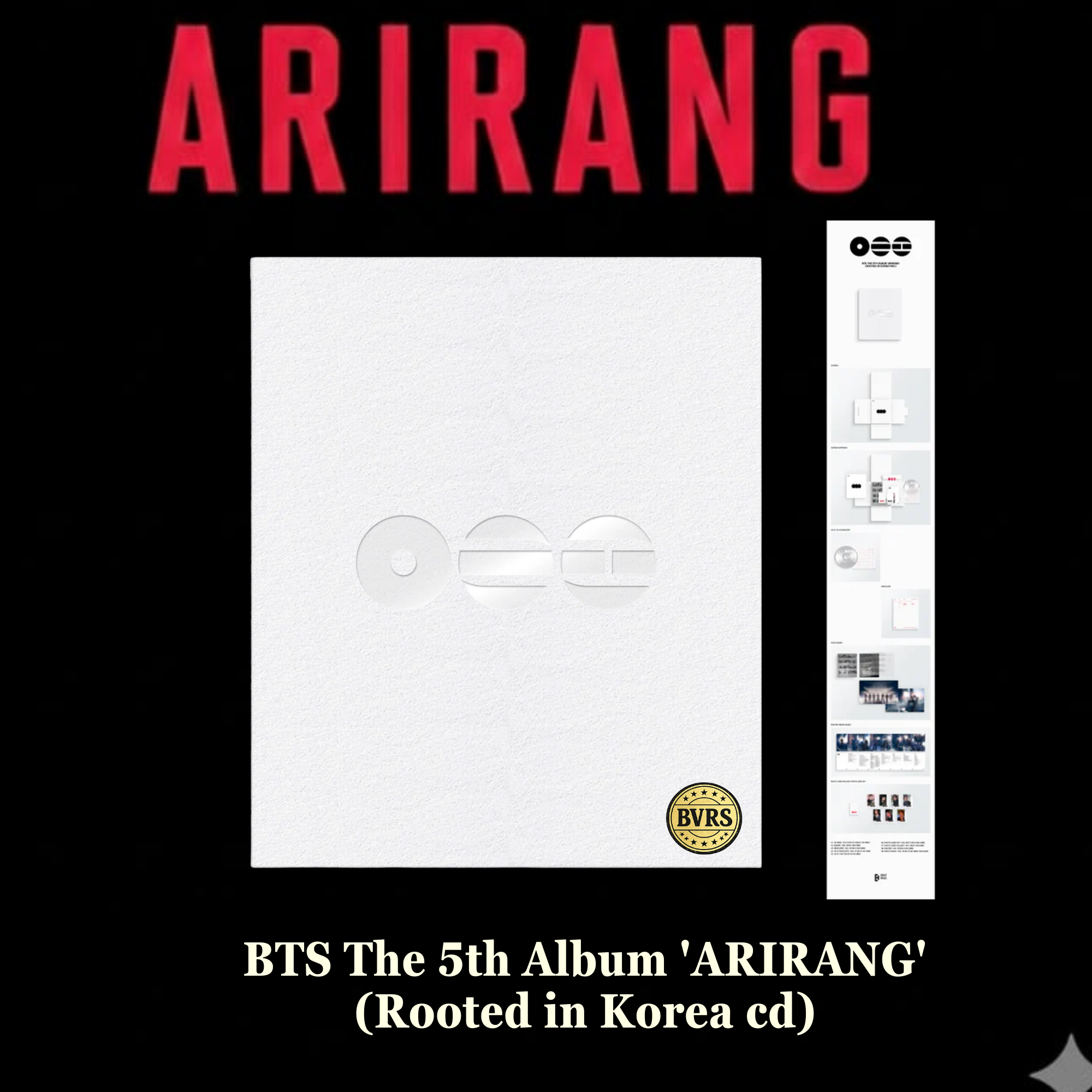 BTS (Bangtan Boys/Beyond The Scene) BTS The 5th Album 'ARIRANG' (Rooted In Korea Ver.) CD - Black Vinyl Records Spain