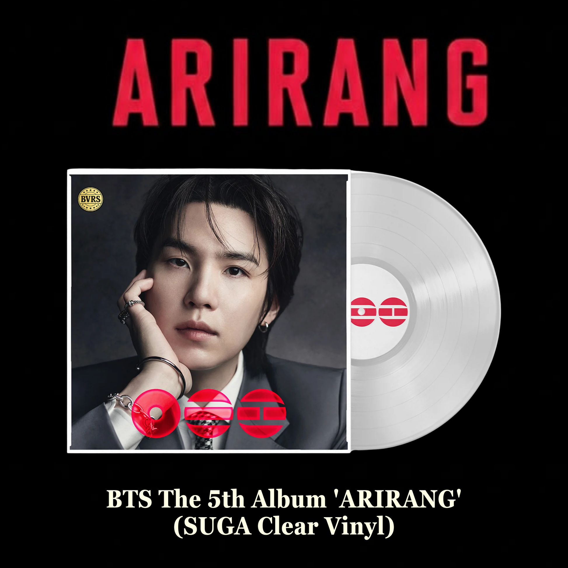 BTS - The 5th Album 'ARIRANG' Target Exclusive, Vinyl SUGA Clear USA - Black Vinyl Records Spain