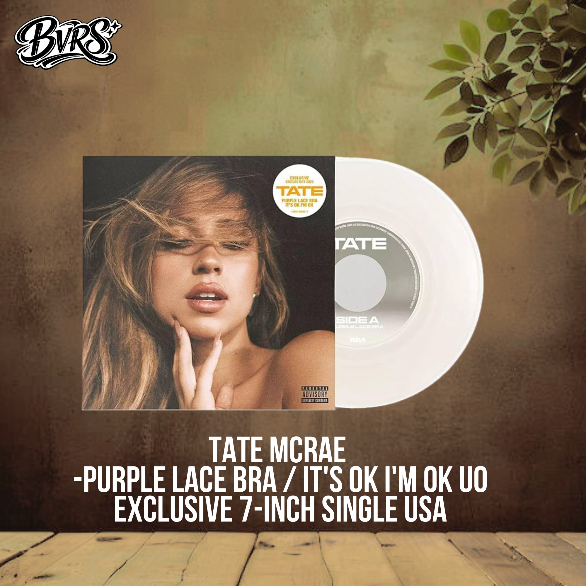 TATE MCRAE - PURPLE LACE BRA / IT'S OK I'M OK - UO EXCLUSIVE 7" SINGLE - USA IMPORT - Black Vinyl Records Spain