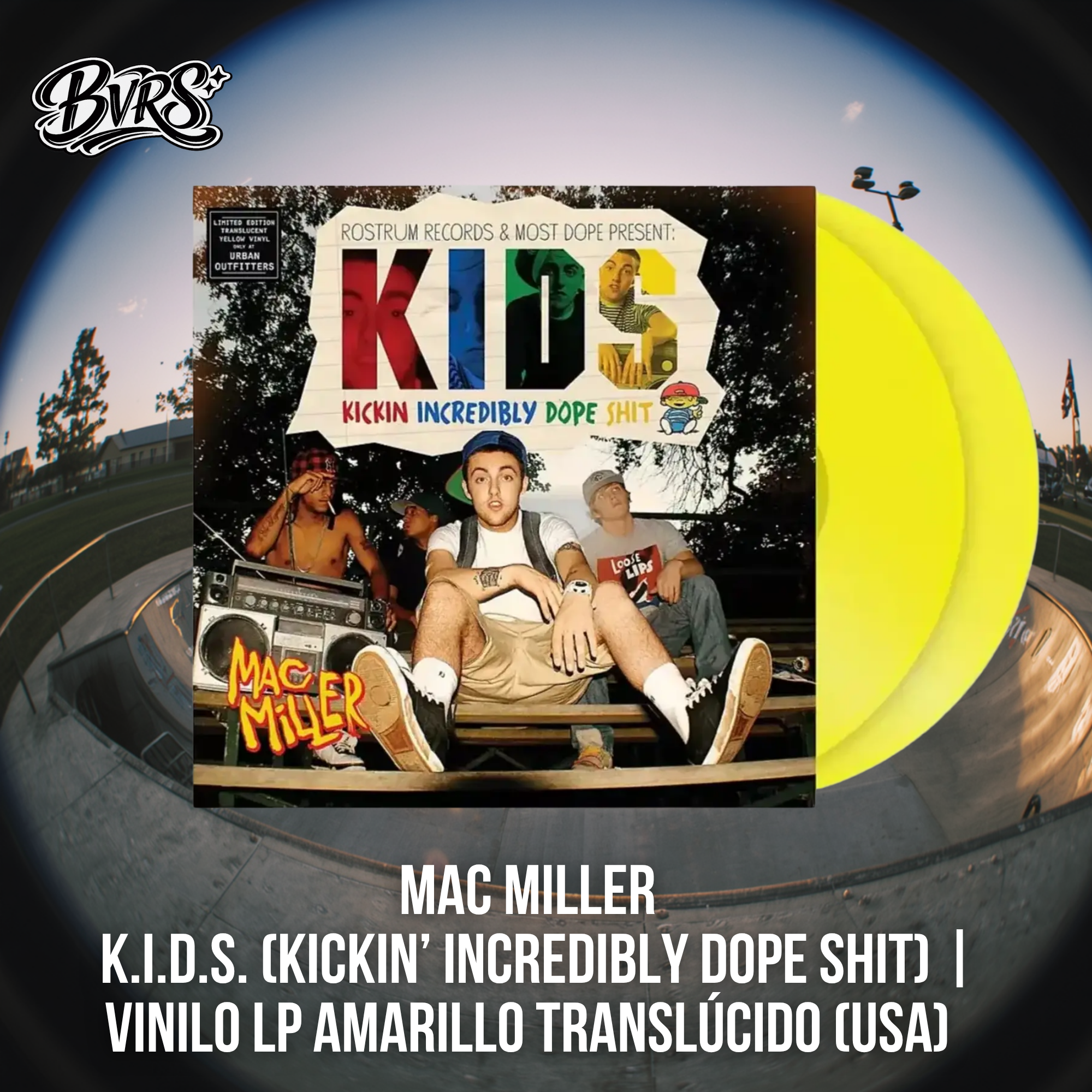 Mac Miller – K.I.D.S. (Kickin’ Incredibly Dope Shit) | Vinilo LP Amarillo Translúcido (USA) - Black Vinyl Records Spain