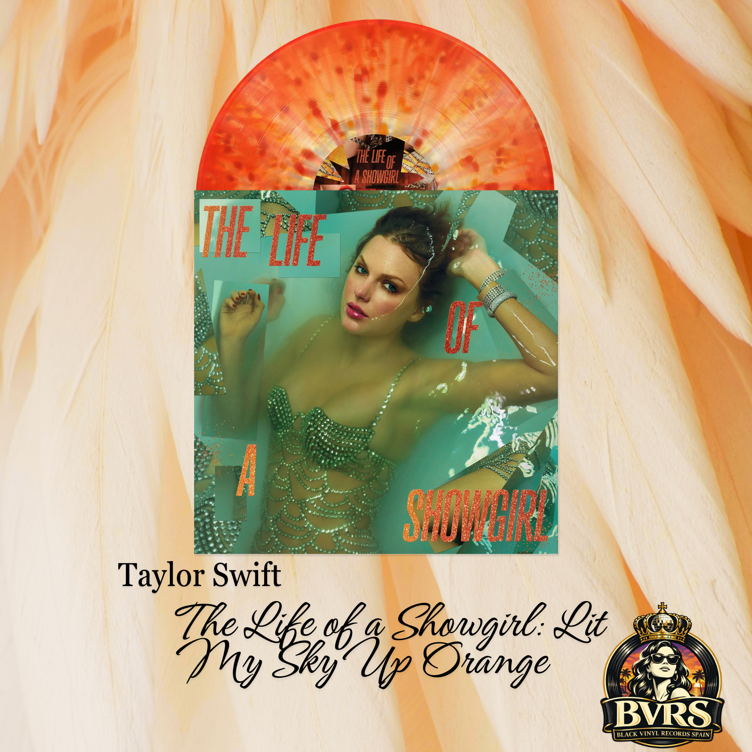 TAYLOR SWIFT The Life of a Showgirl: Lit My Sky Up Orange Metallic Vinyl USA
