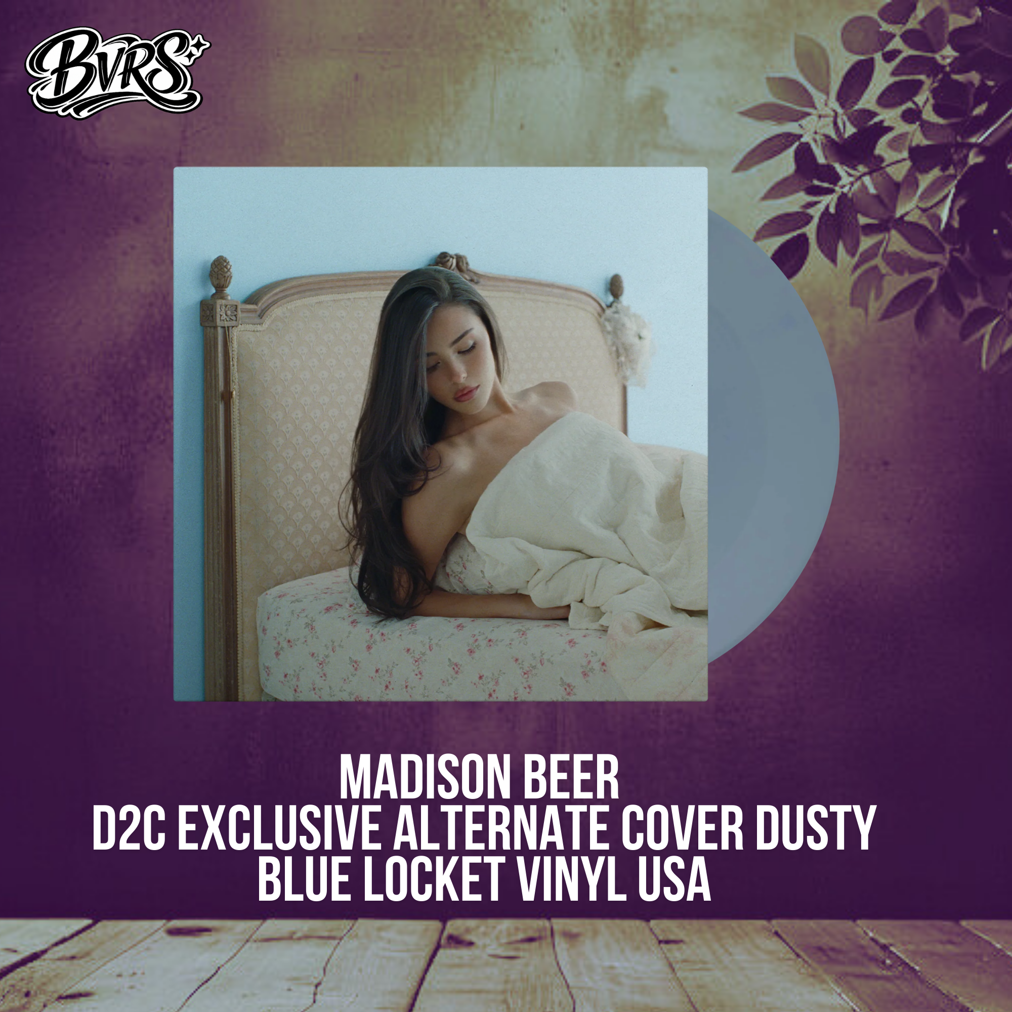 MADISON BEER - d2c exclusive alternate cover dusty blue locket vinyl USA - Black Vinyl Records Spain