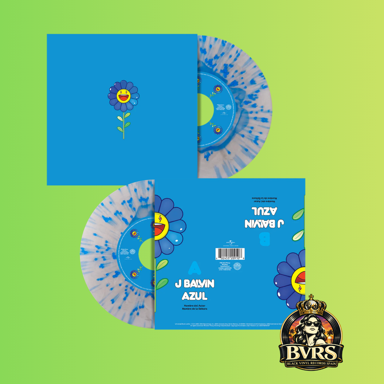 J BALVIN - Azul - 7" Vinyl - Single's Day Exclusive USA