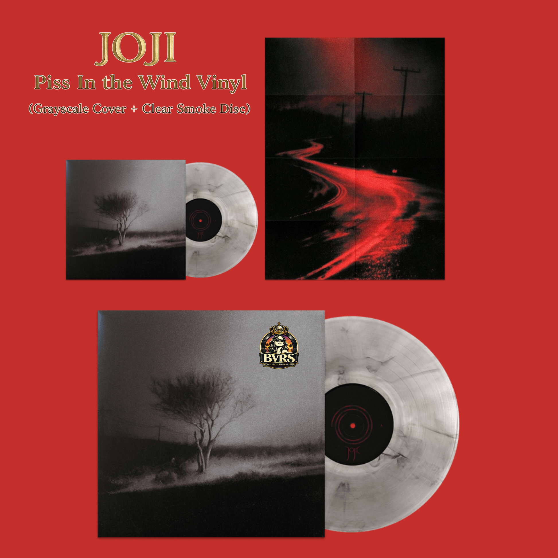 JOJI - Piss In The Wind Vinyl (Grayscale Cover + Clear Smoke Disc)
