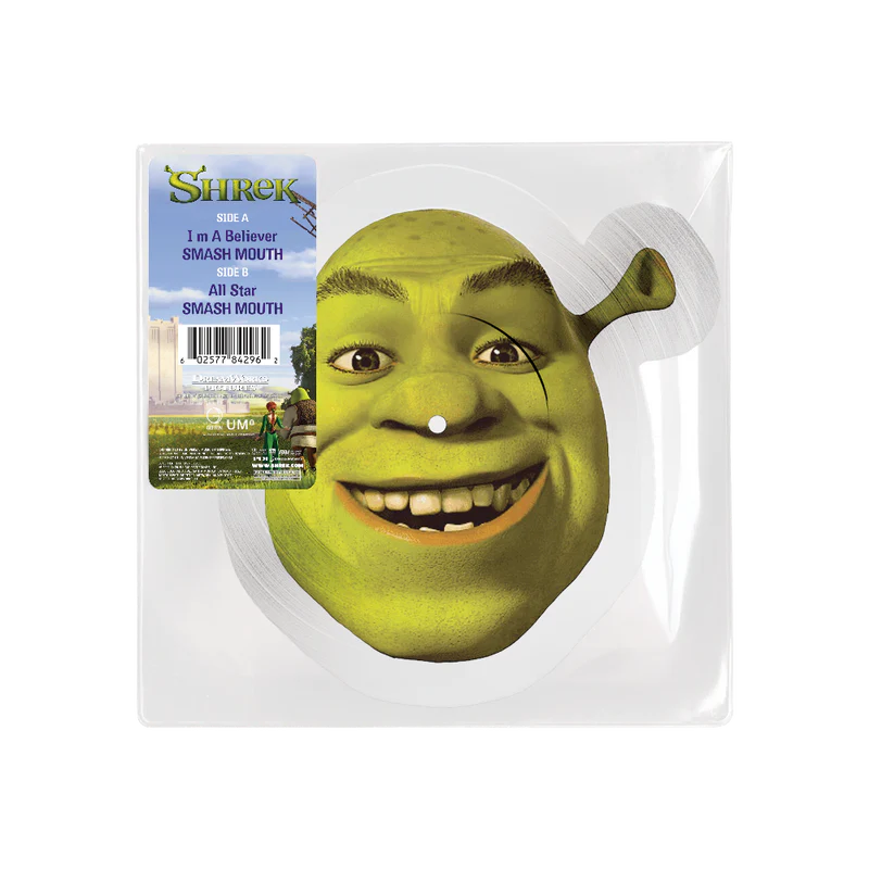 Smash Mouth - I'm A Believer / All Star Shrek Die Cut 7" Vinyl USA ¡ATENCION! - Black Vinyl Records Spain