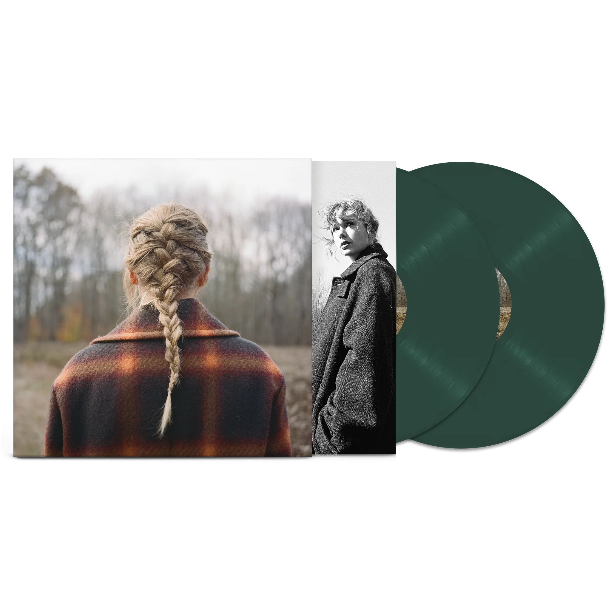 Taylor Swift - Evermore (Deluxe Version) Ltd. Opaque Green 2 LP - Black Vinyl Records Spain