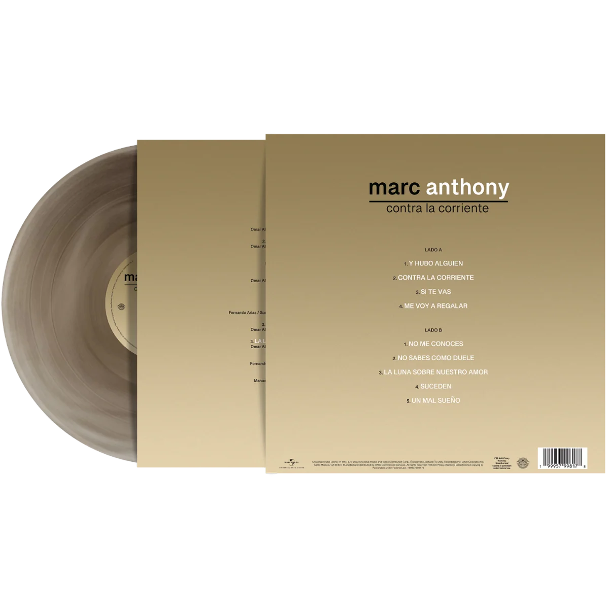 Marc Anthony - Contra La Corriente (Translucent Smoke Vinyl LP) - USA IMPORT