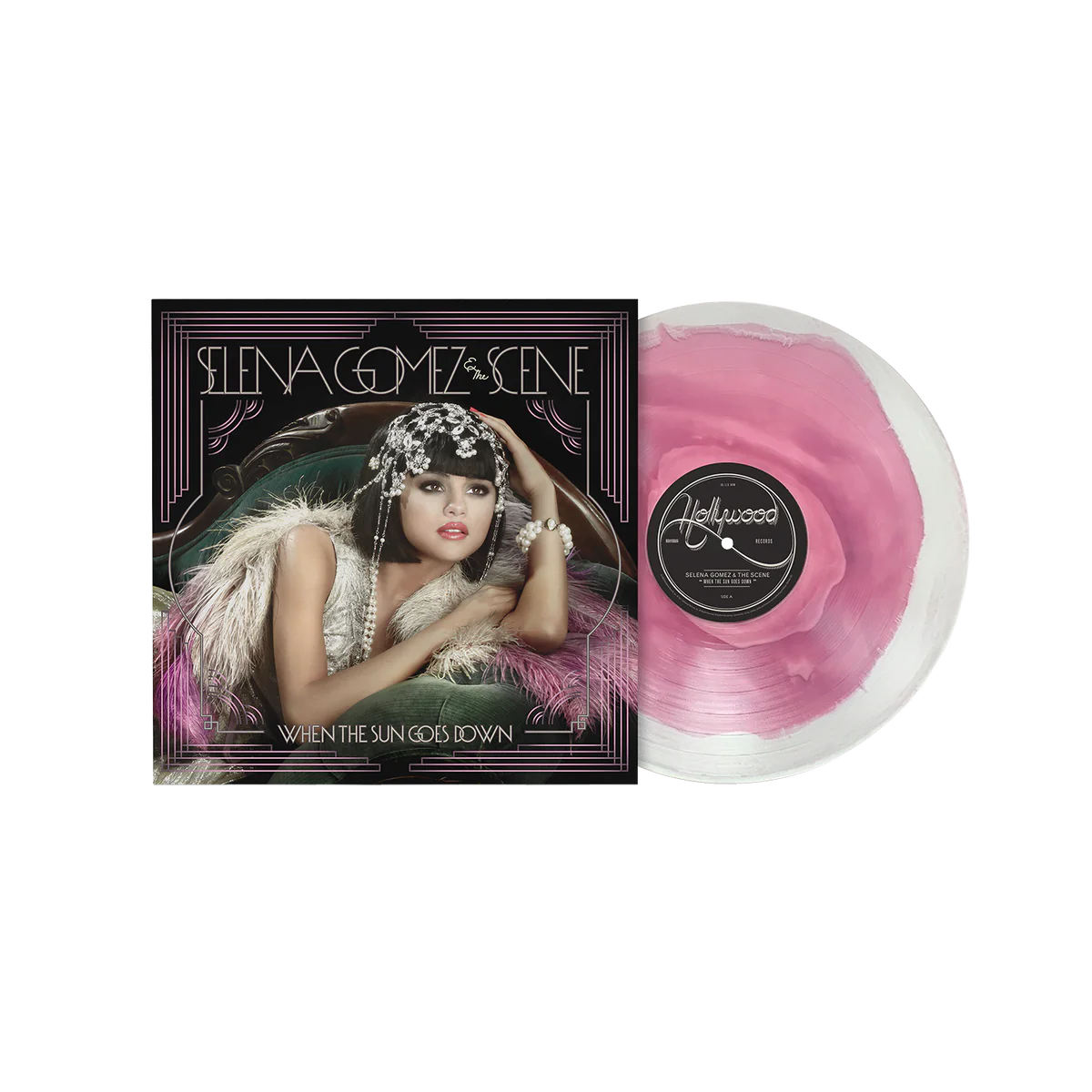 Selena Gomez & The Scene - When the Sun Goes Down Lavender and White Swirl Vinyl LP import - Black Vinyl Records Spain