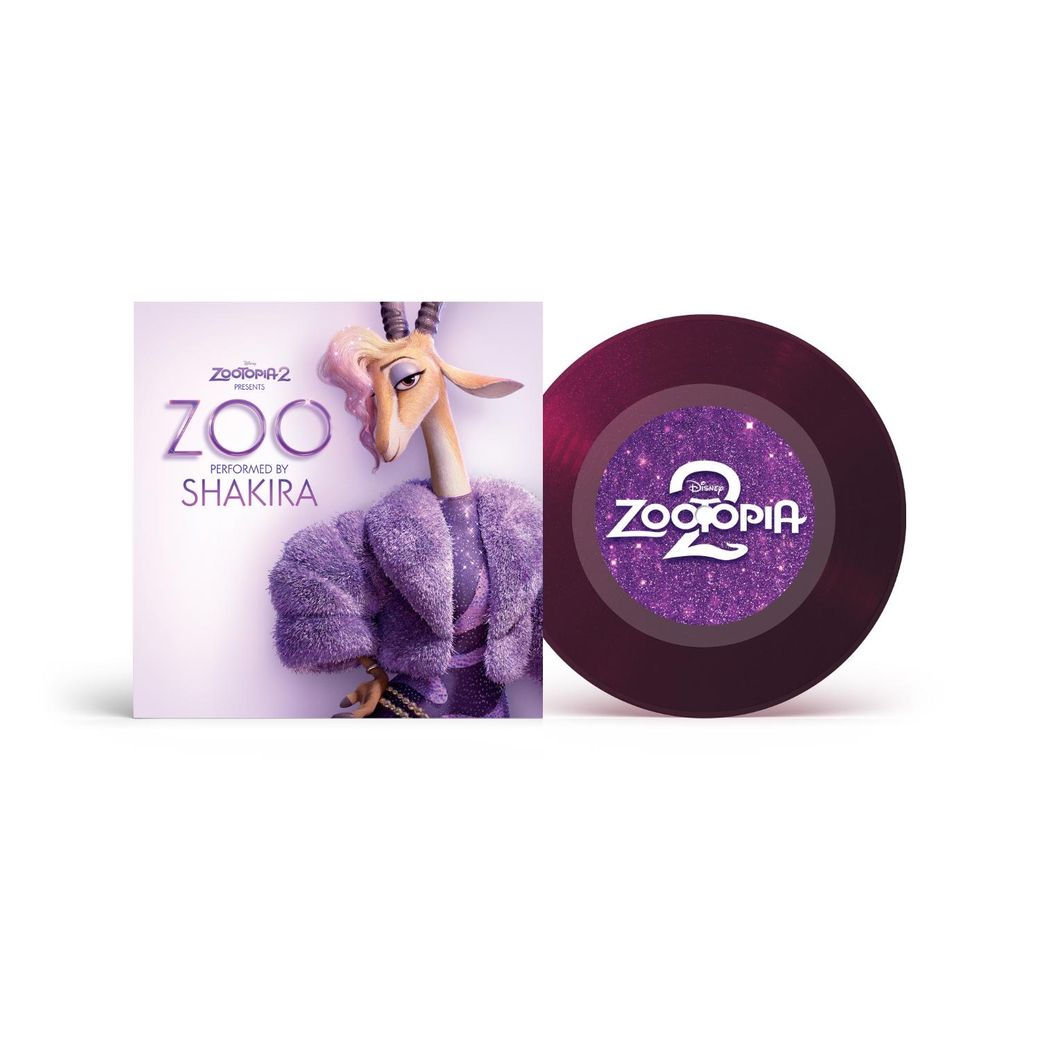 Shakira "Zoo" from Zootopia 2 7" Vinyl Single USA - Black Vinyl Records Spain