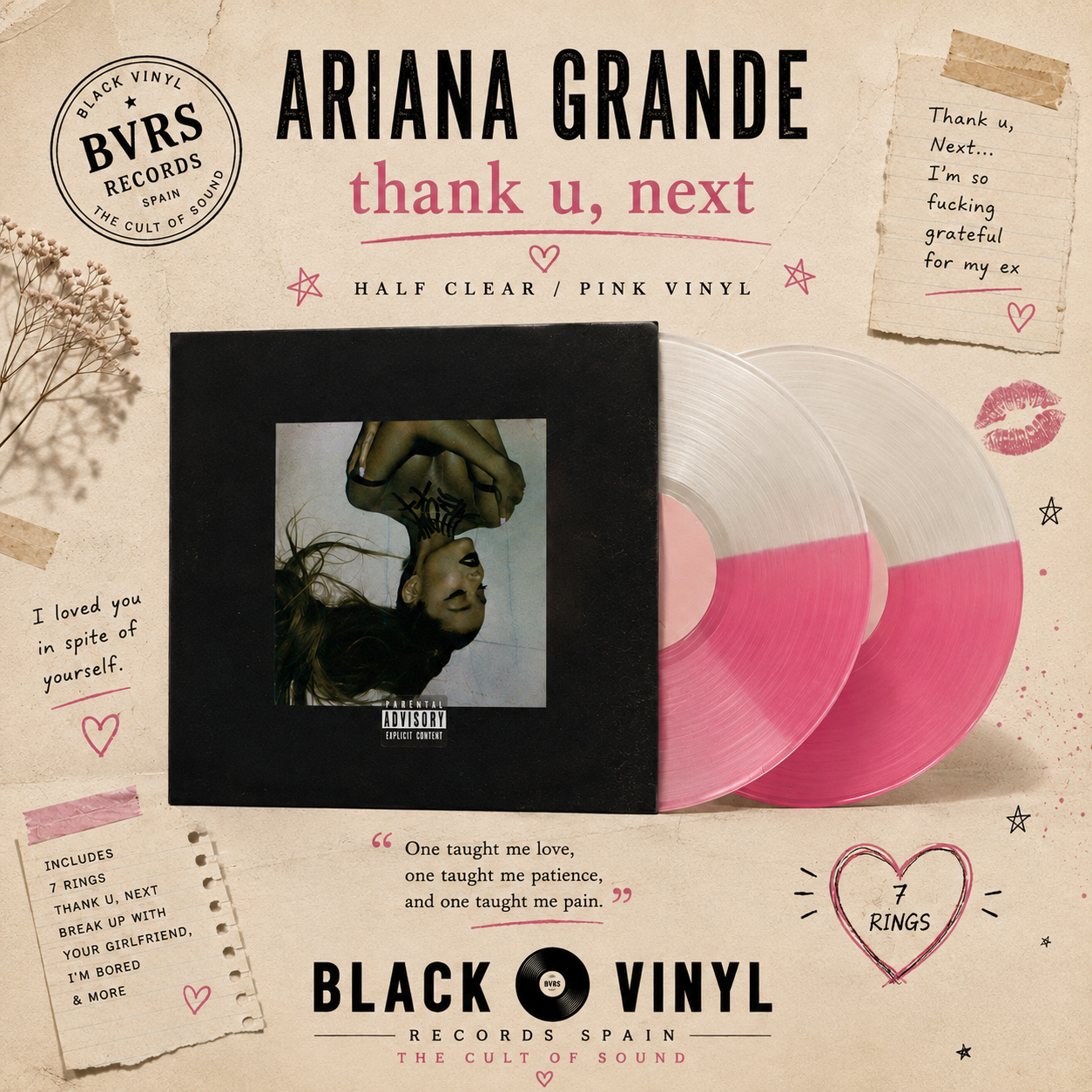 Ariana Grande – Thank U, Next (Limited Pink & Clear Split Vinyl) 2LP
