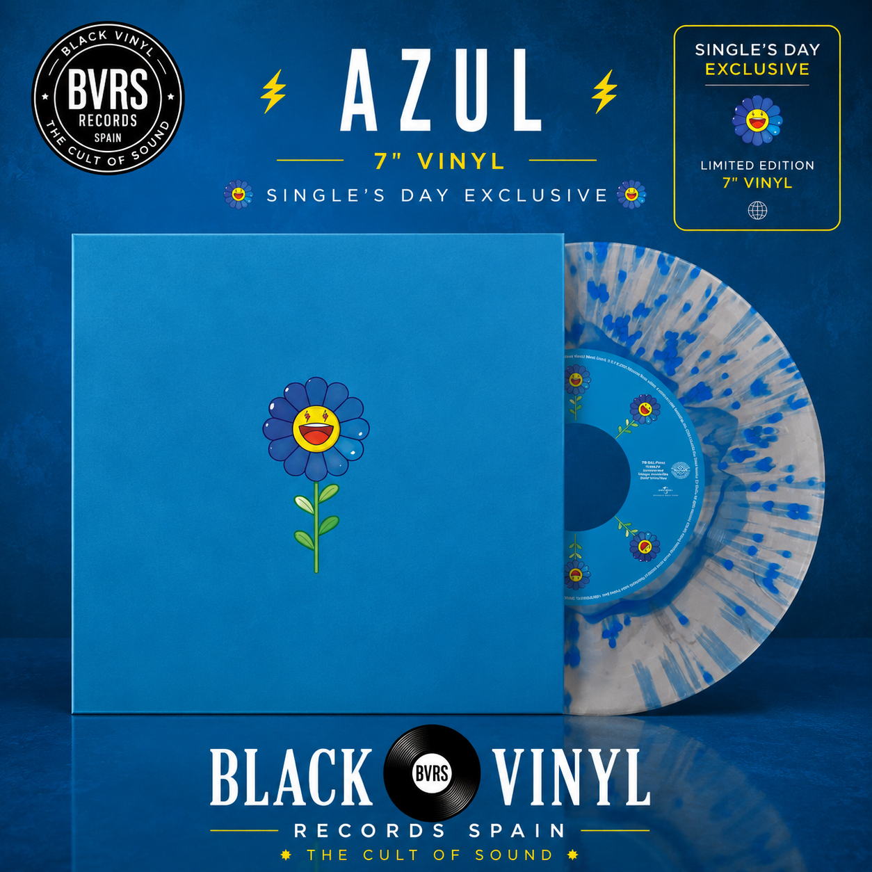 J BALVIN - Azul - 7" Vinyl - Single's Day Exclusive USA