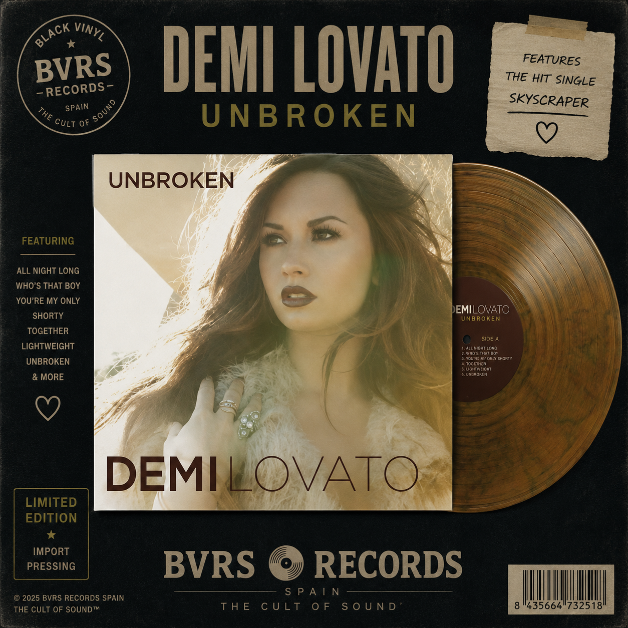 Demi Lovato / Unbroken LP USA IMPORT