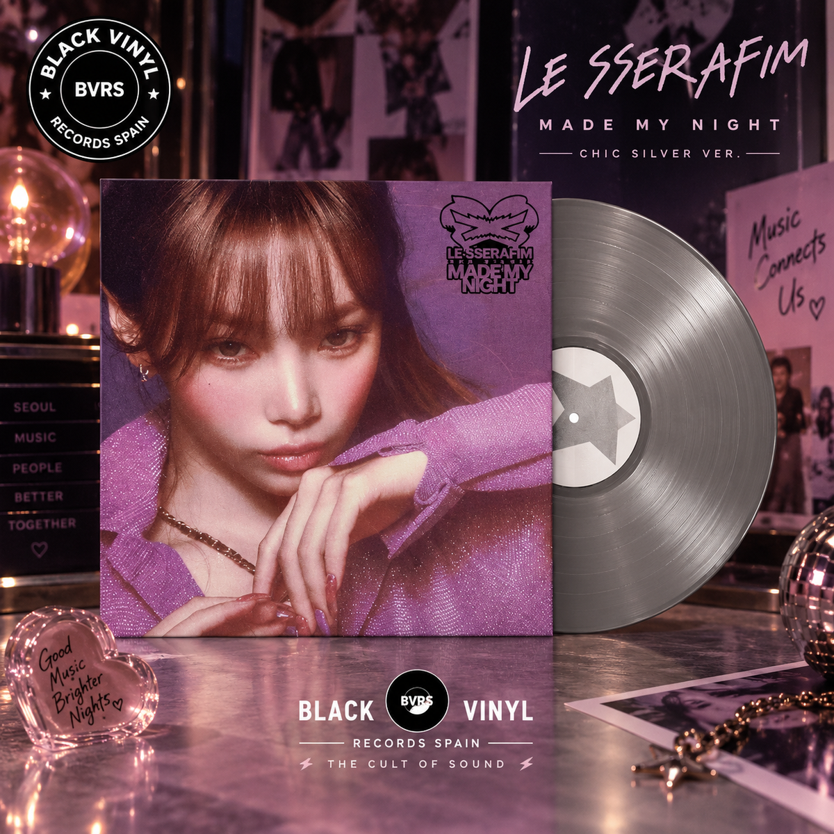 LE SSERAFIM - Made My Night - Vinilo CHIC SILVER ver. - USA IMPORT