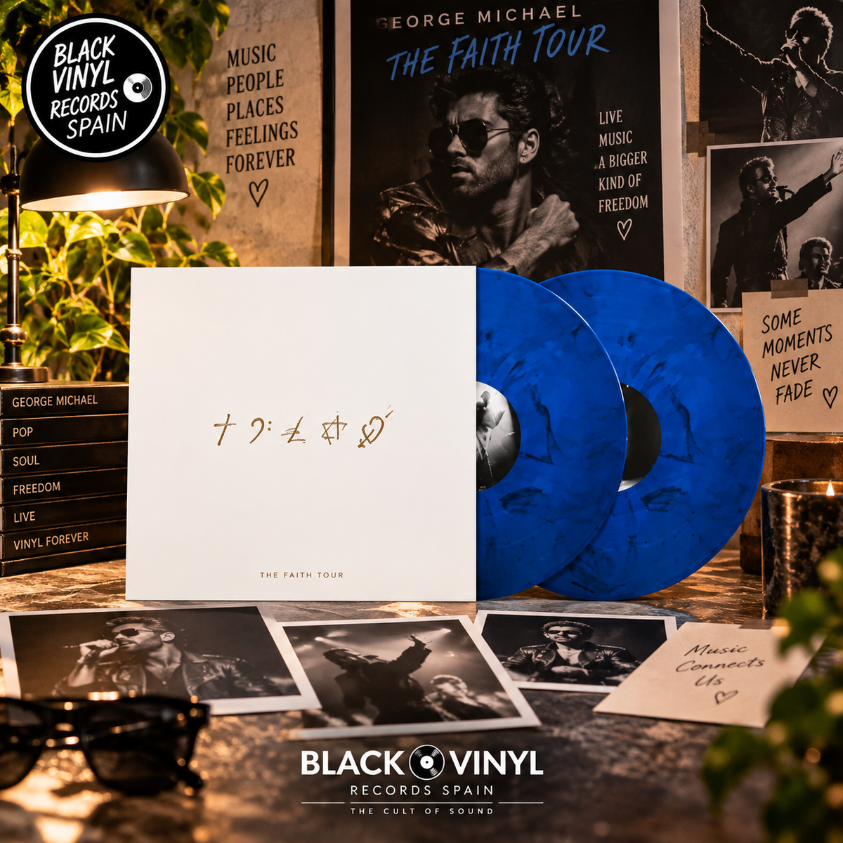 George Michael - The Faith Tour (2LP) iMusic Exclusive Blue Black Marble Vinyl edition