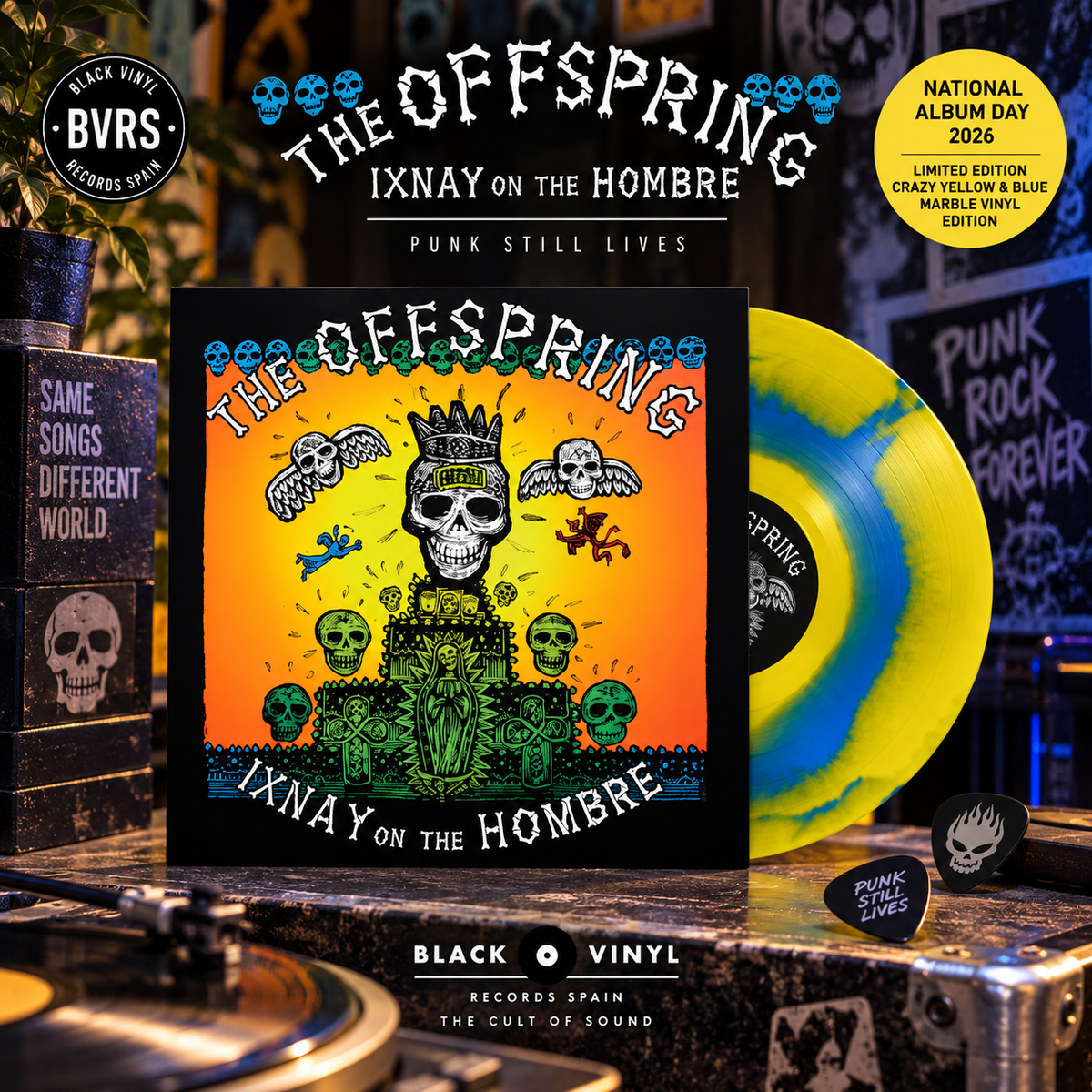 The Offspring - Ixnay on the Hombre (NAD 2026) - Limited Crazy Yellow & Blue Marble Vinyl Edition