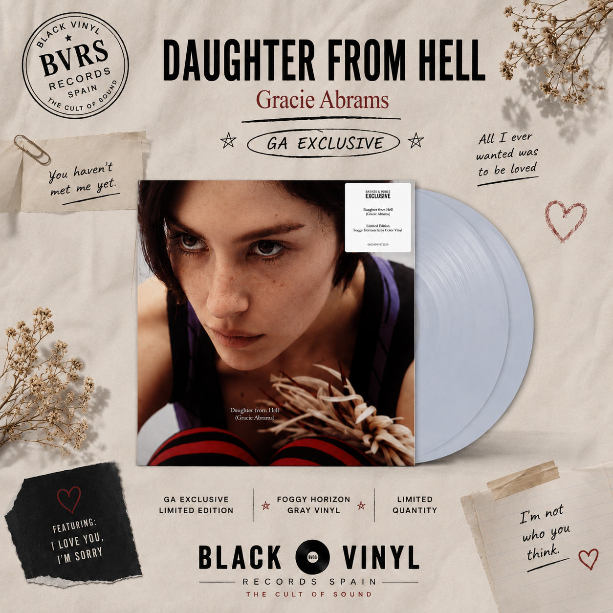 Gracie Abrams - Daughter From Hell (Foggy Horizon Gray 2LP, B&N Exclusive)