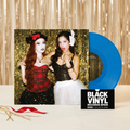 BVRS con escenario de fiesta dorado y vinilo azul