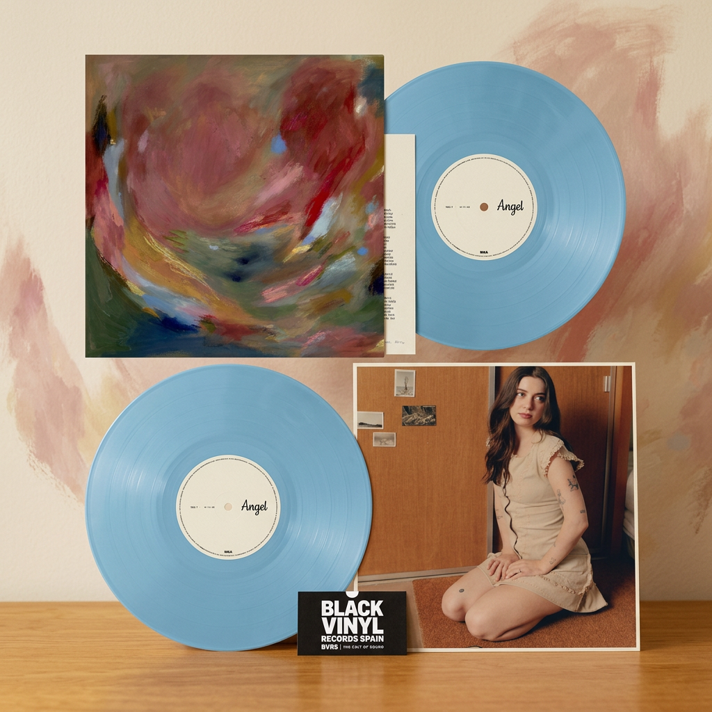 BVRS de Angel con dos vinilos azules y lámina fotográfica