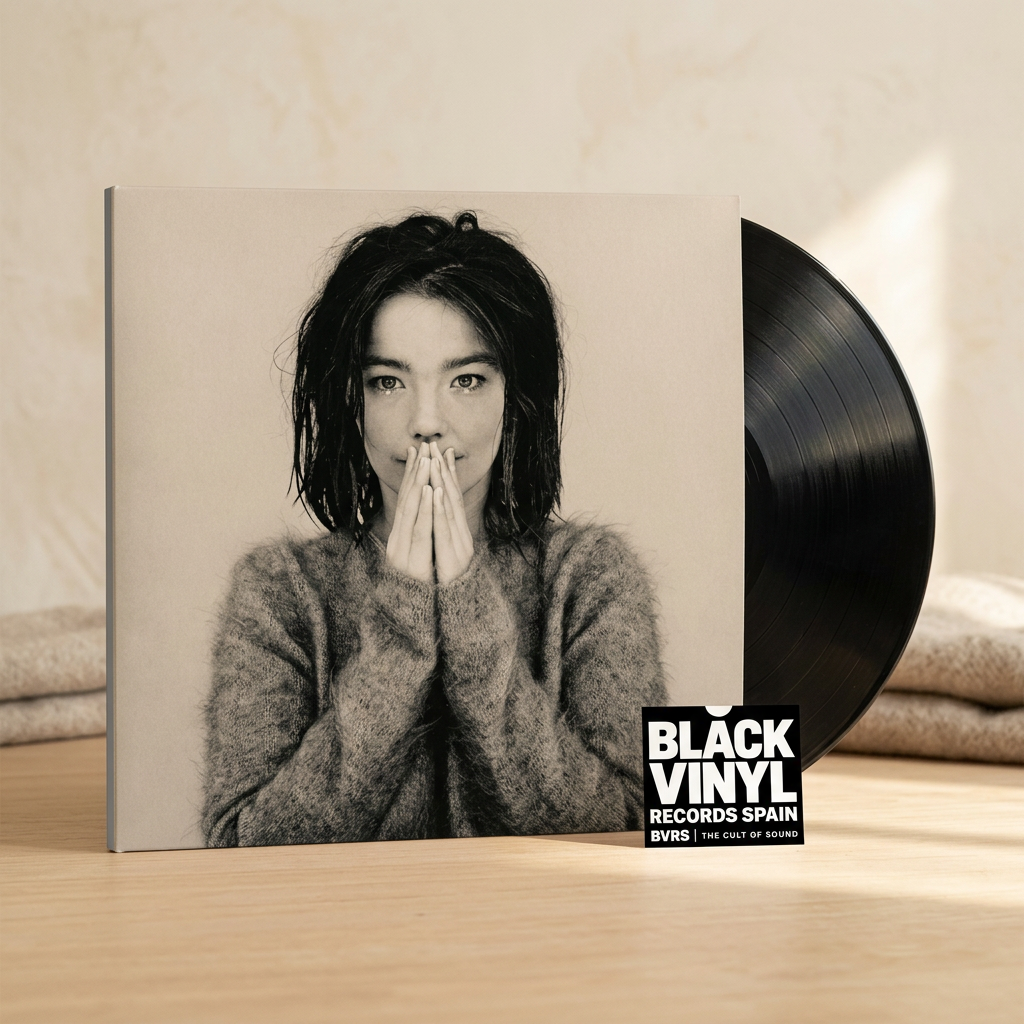 BVRS de Björk con vinilo negro, texturas de lana y luz cálida