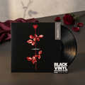 BVRS de Depeche Mode Violator con rosa carmesí y seda burdeos