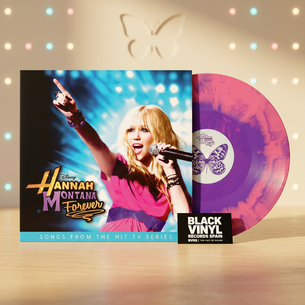 BVRS de Hannah Montana Forever con vinilo rosa y morado