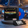 BVRS de John Williams — The Star Wars Trilogy con escenario cósmico y vinilo azul