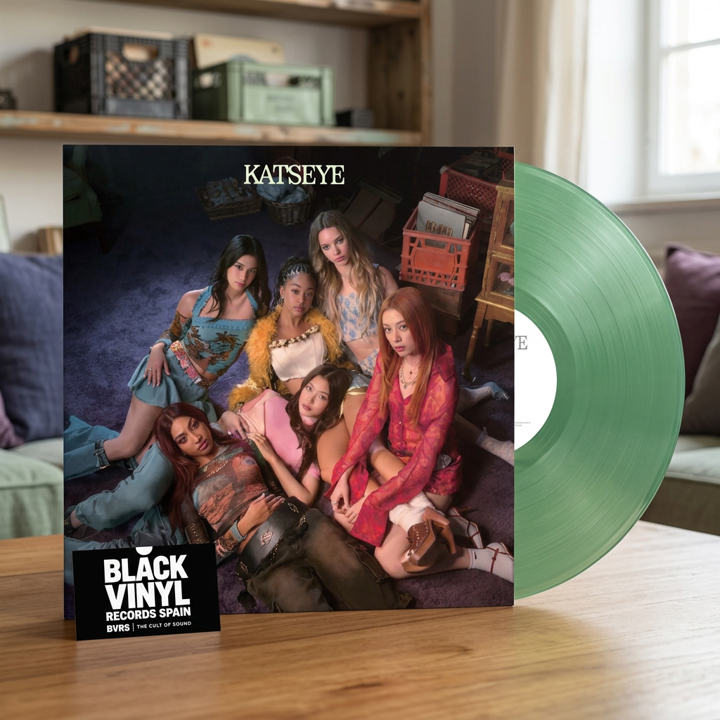 BVRS de KATSEYE Soft Is Strong con vinilo verde y tarjeta oficial
