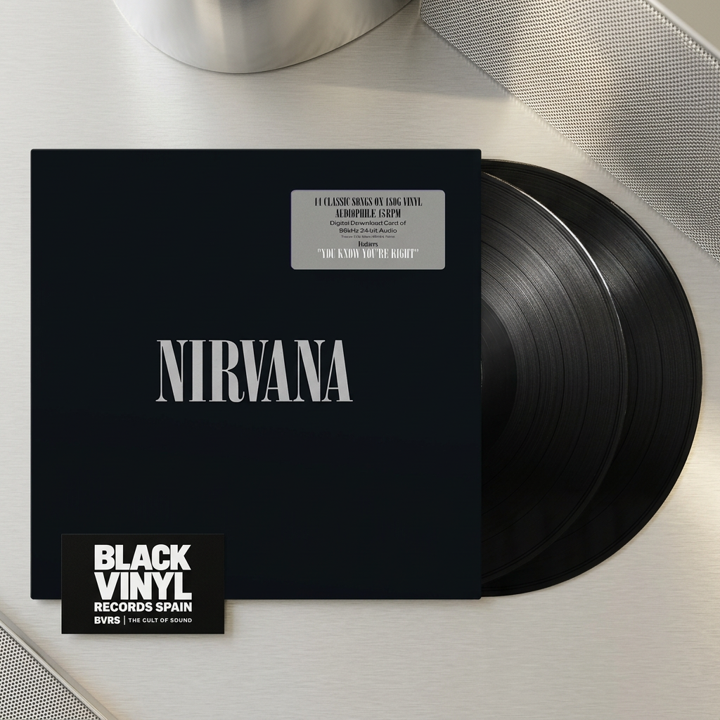 BVRS de Nirvana en primer plano con entorno plateado