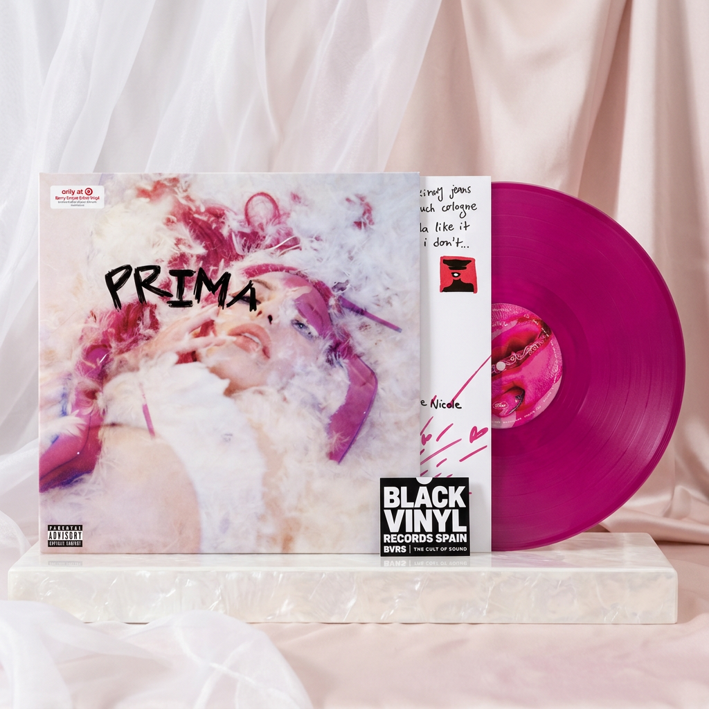 BVRS de Prima con vinilo rosa y encarte