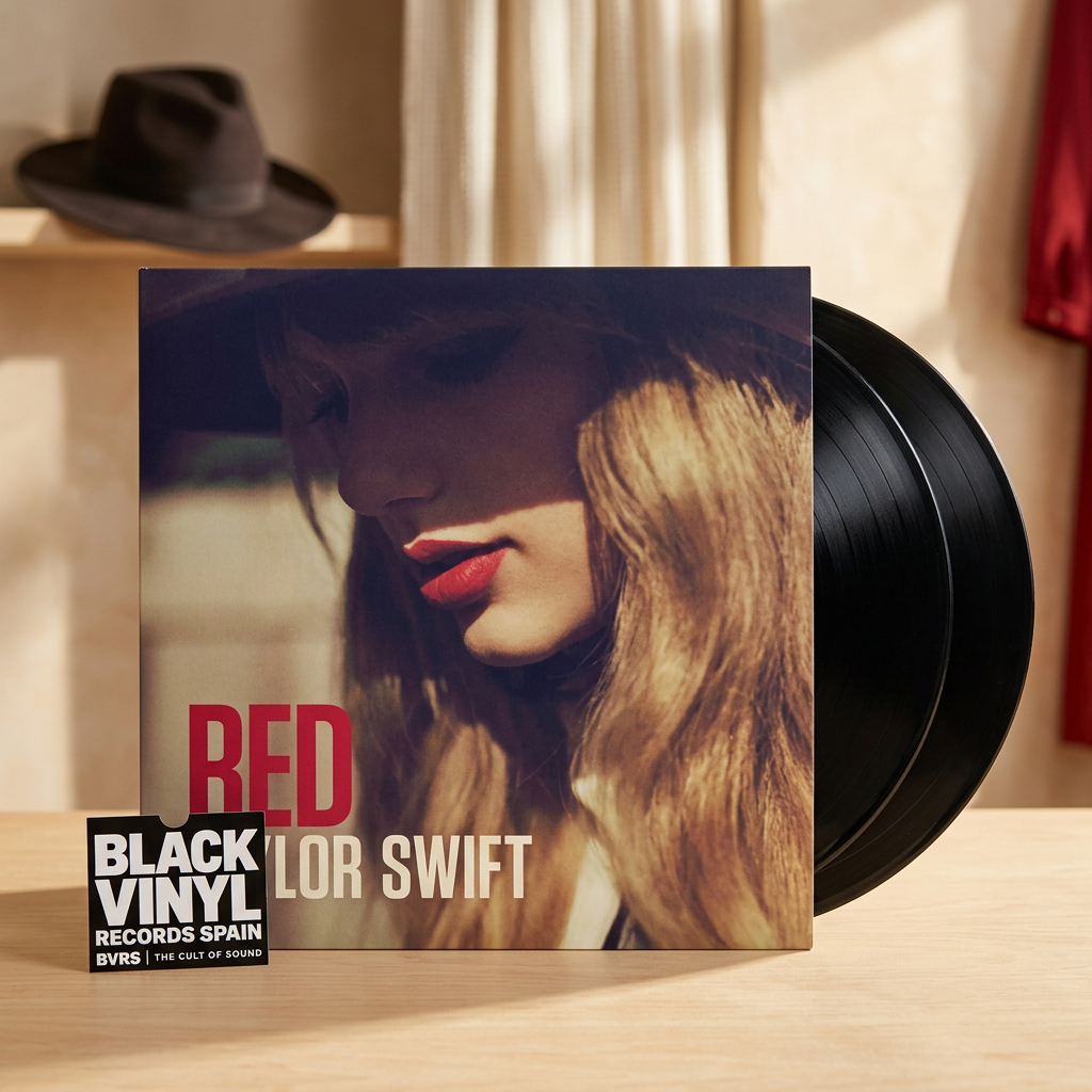 BVRS de Red con luz de tarde y dos vinilos negros