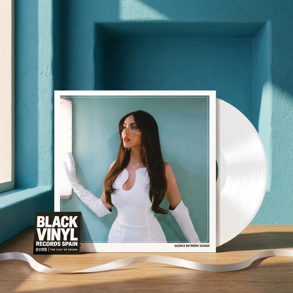 BVRS de Silence Between Songs inspirada en la luz de la ventana y los tonos aguamarina, con un único vinilo blanco