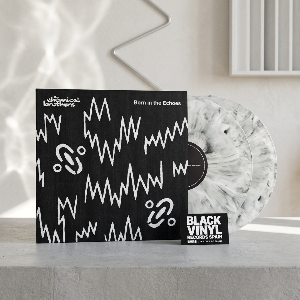 BVRS de The Chemical Brothers con ambiente de estudio electrónico luminoso