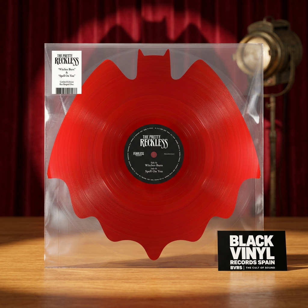 BVRS de The Pretty Reckless, vinilo rojo con forma de murciélago