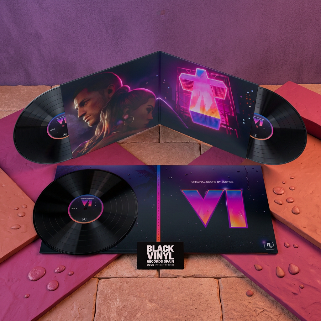 BVRS del packshot completo de tres vinilos de Justice