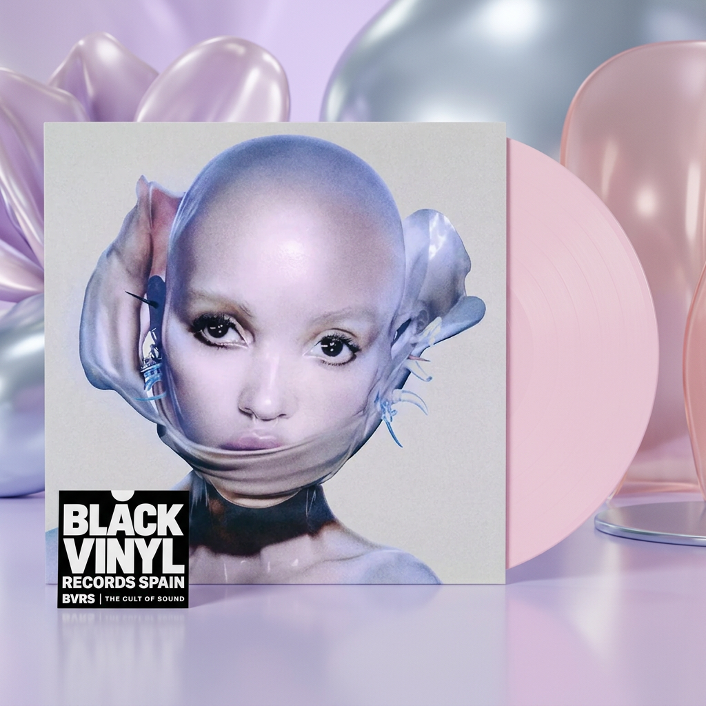 BVRS inspirada en la portada con vinilo rosa y tarjeta oficial