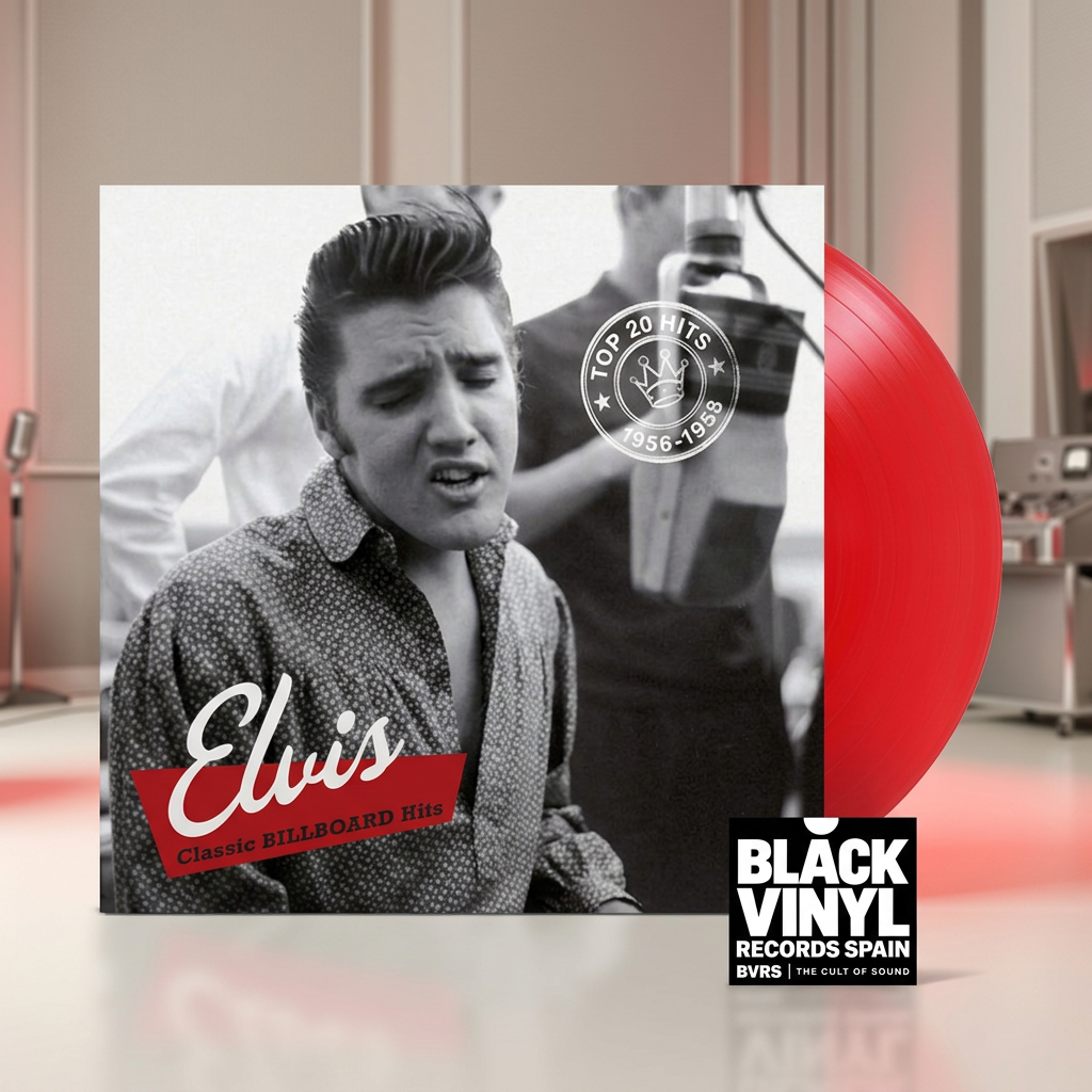 BVRS inspirada en la portada de Elvis y su vinilo rojo