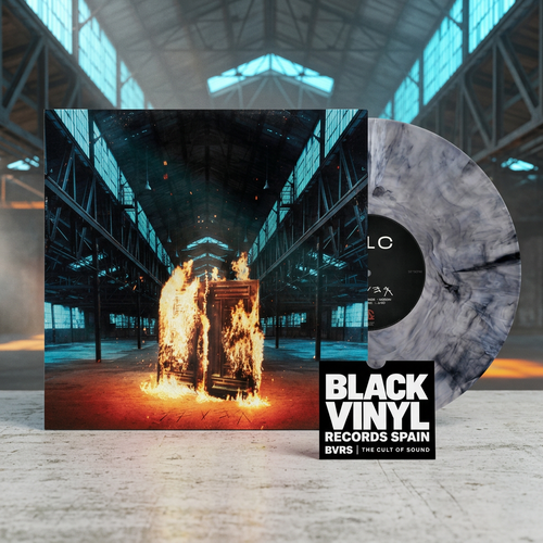 BVRS inspirada en la portada industrial con vinilo marmoleado
