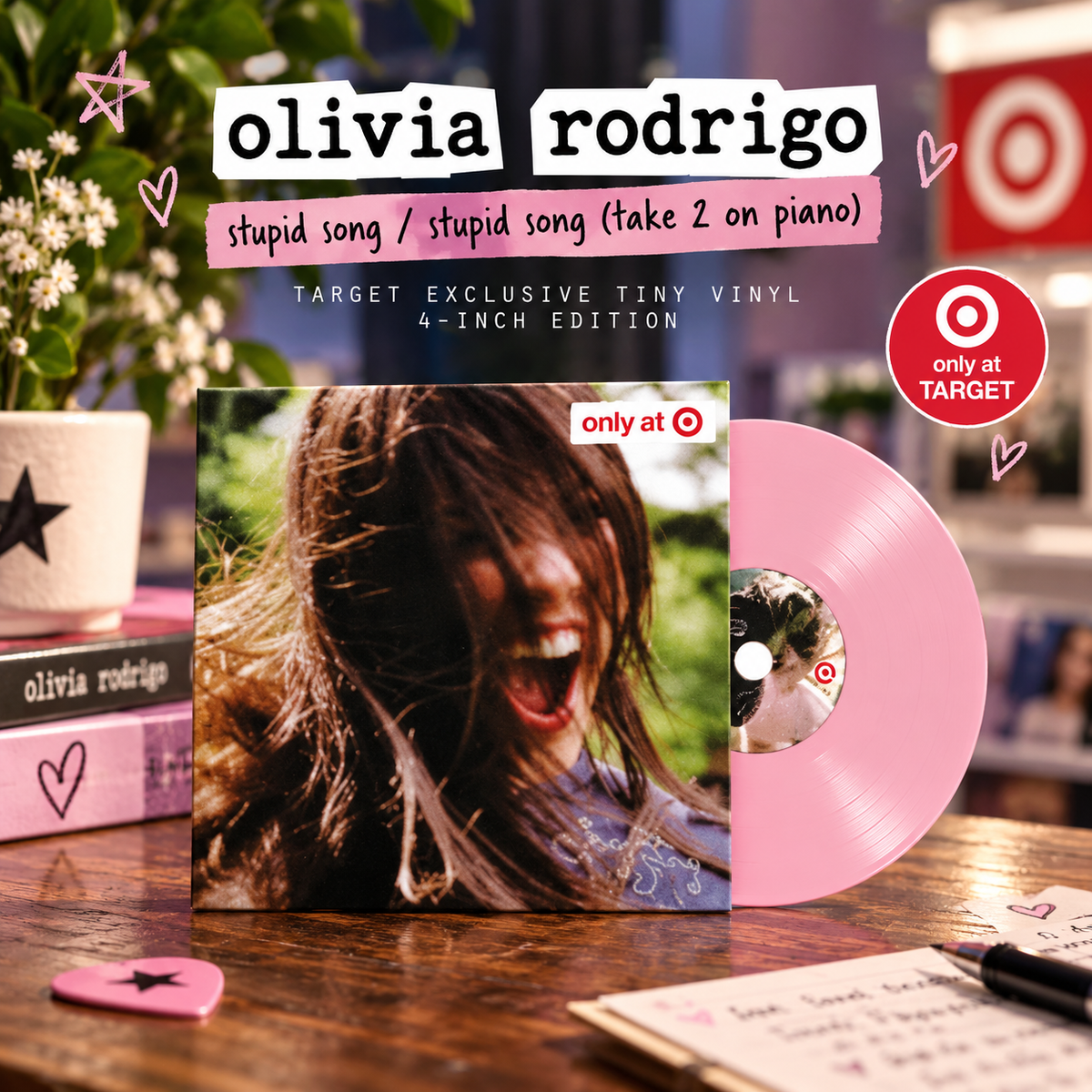 Olivia Rodrigo - Stupid Song / Stupid Song (Take 2 on Piano) - Target Exclusive Tiny Vinyl 4-Inch Edition