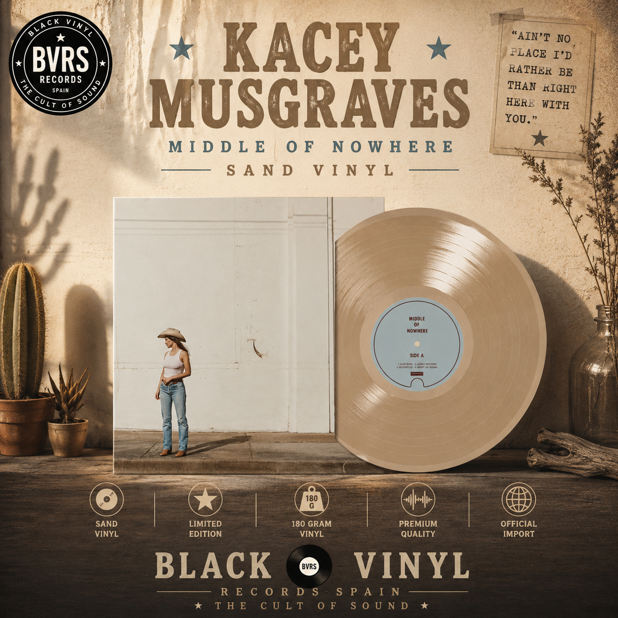 KACEY MUSGRAVES - Middle of Nowhere - Spotify Exclusive Sand-Colored Vinyl  USA