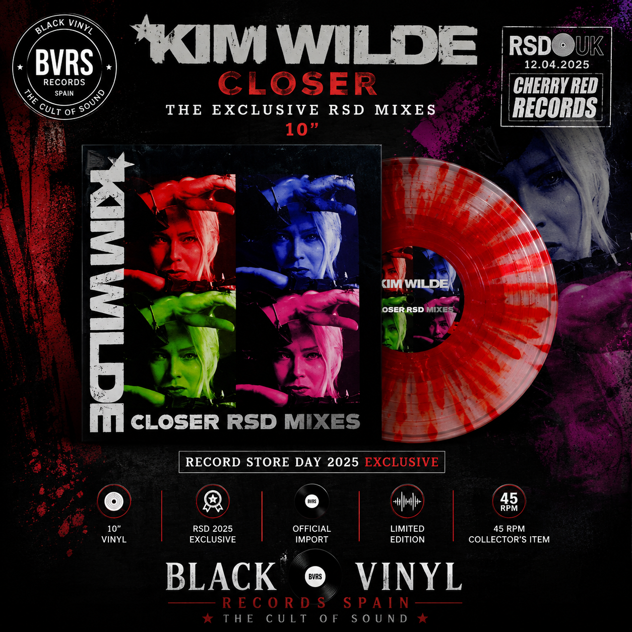 Kim Wilde Closer - The Exclusive RSD Mixes 10" RECORD STORE DAY 2025
