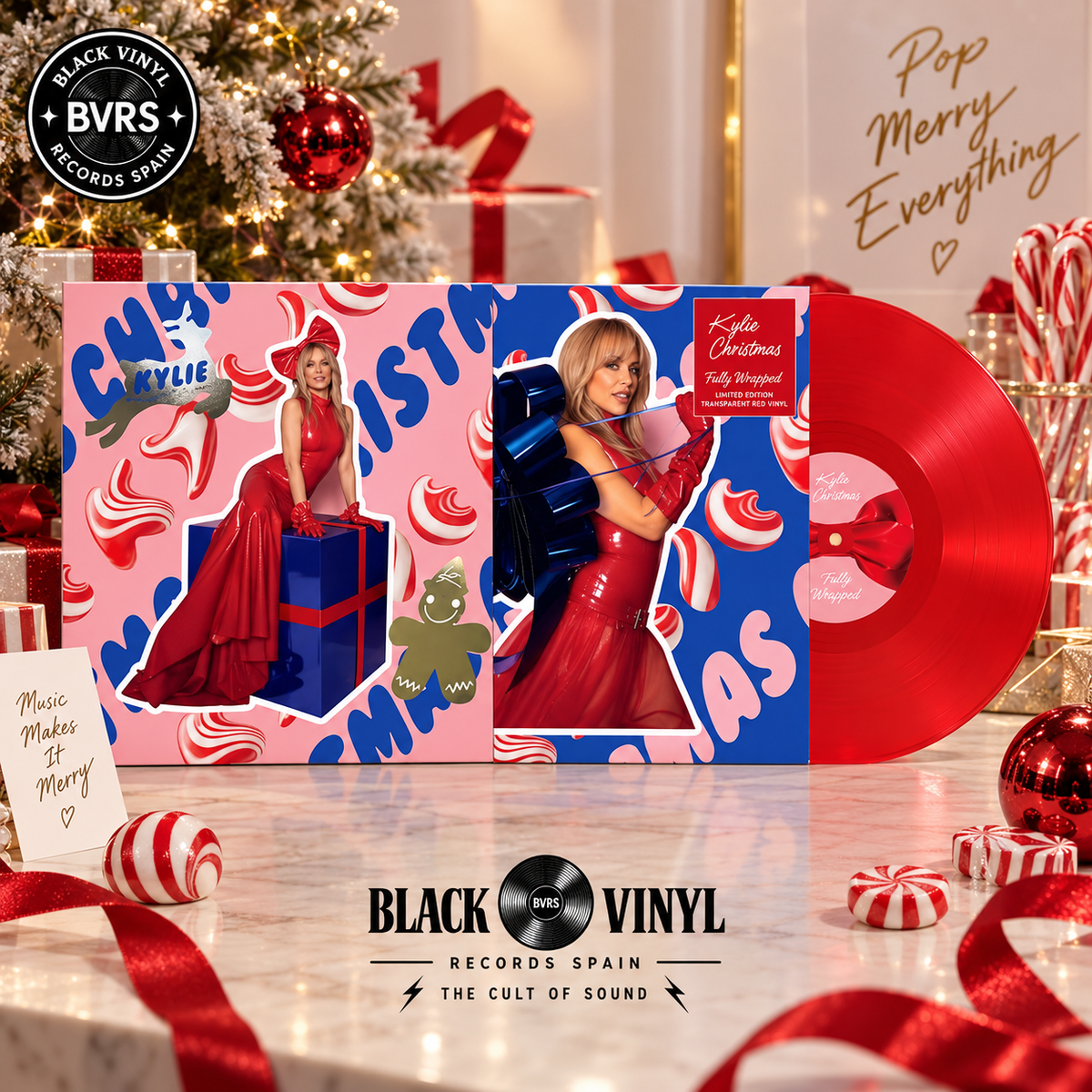 Kylie Minogue – Kylie Christmas (Fully Wrapped) | Limited Edition Transparent Red Vinyl LP