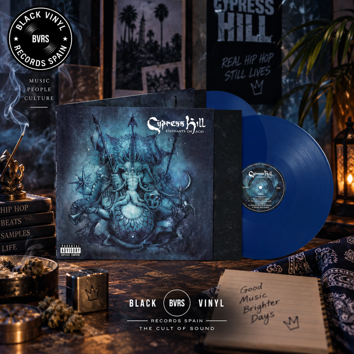 Cypress Hill: Elephants On Acid (140g) (Dark Blue Translucent Vinyl)