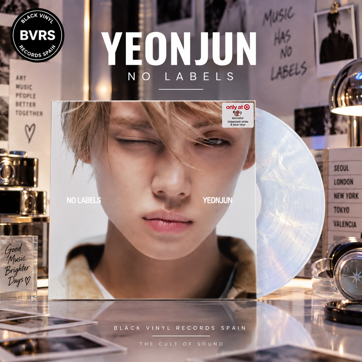 YEONJUN (TXT) - NO LABELS - Target Exclusive Iridescent White & Blue Vinyl Edition