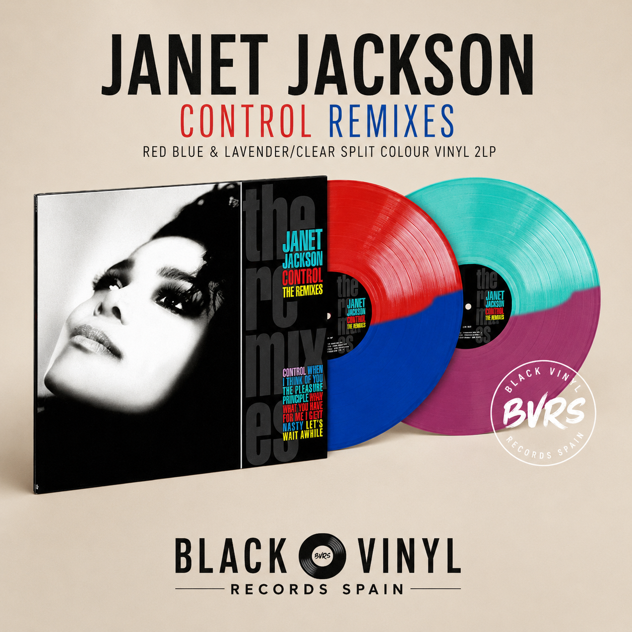 JANET JACKSON - Home Control: The Remixes Color 2LP