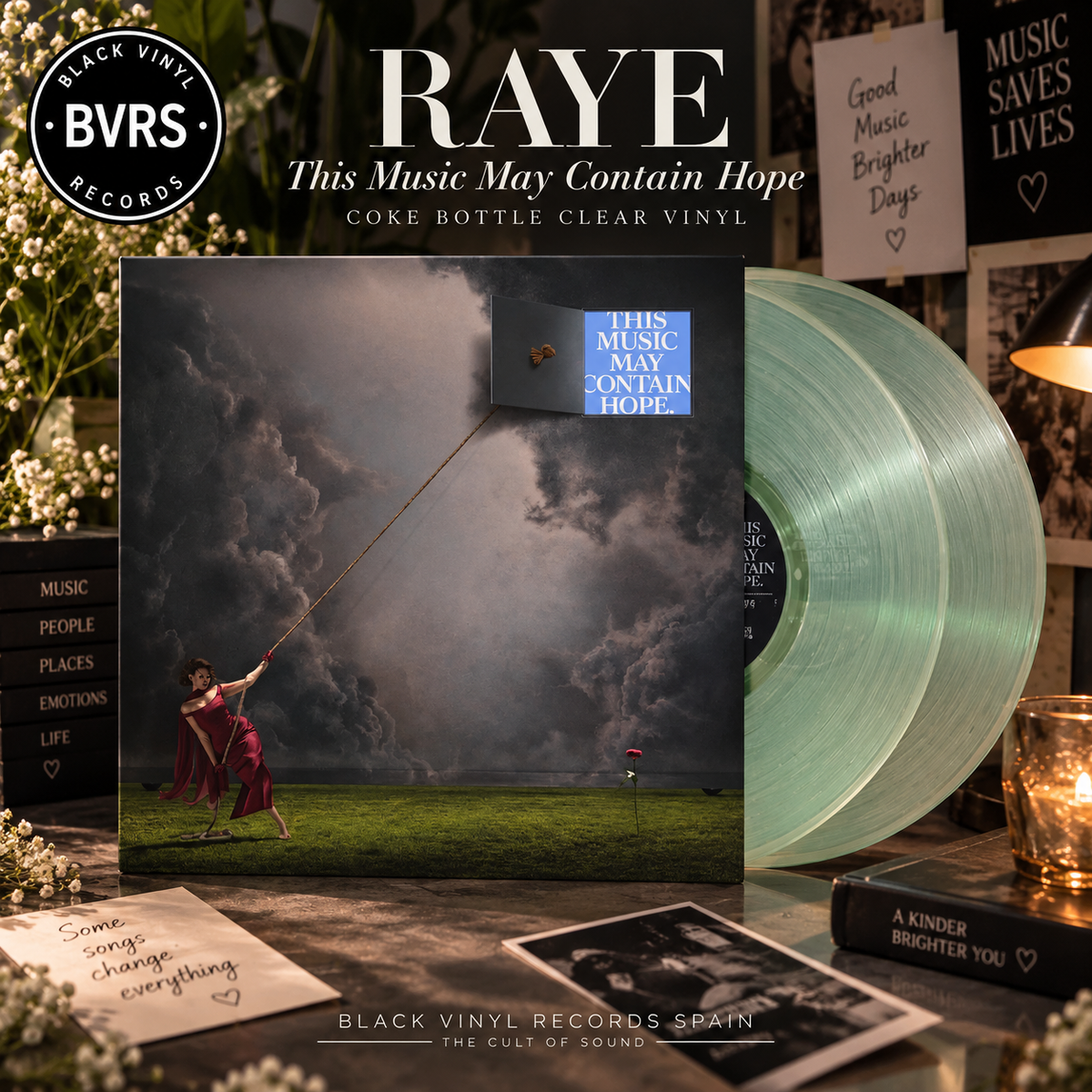 RAYE - This Music May Contain Hope. (Indie Exclusive Coke Bottle Clear Vinyl) 2LP