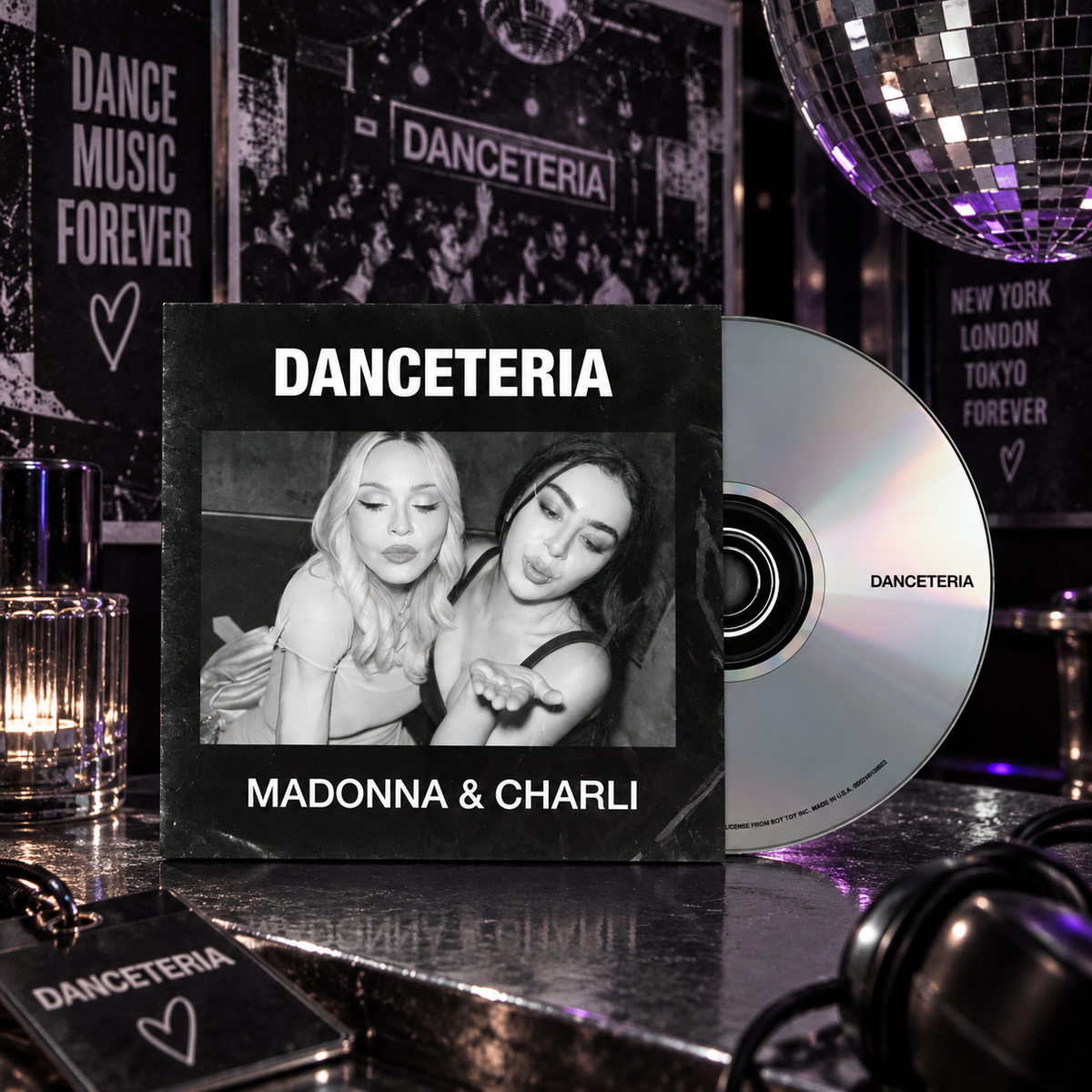 Madonna & Charli XCX - Danceteria - US CD Edition (Black Art Sleeve)