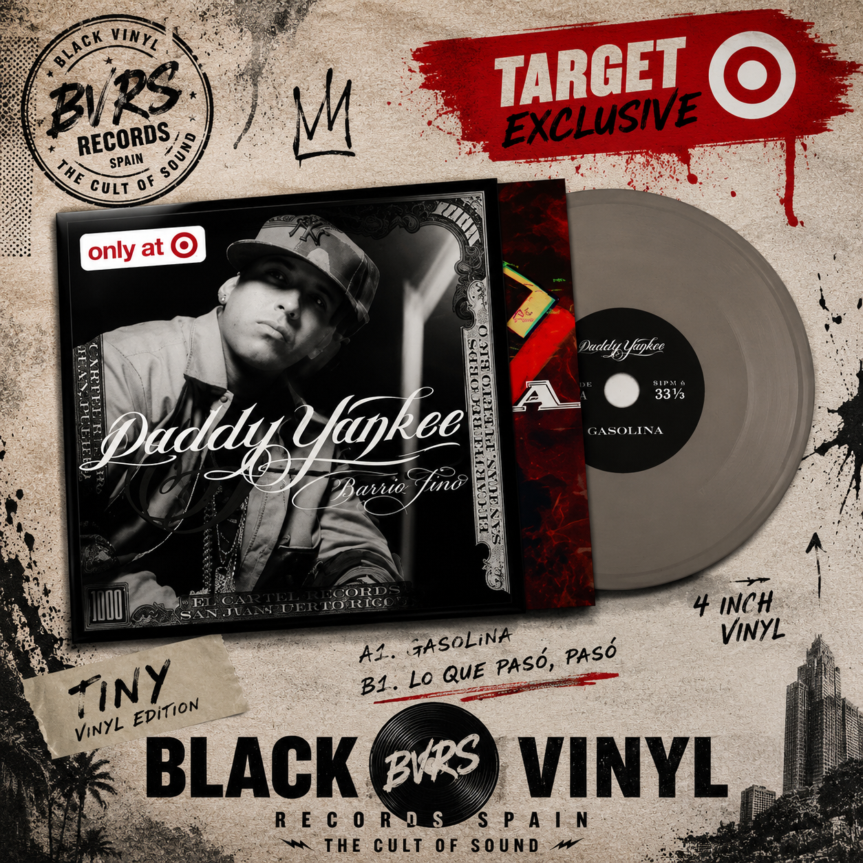Daddy Yankee Tiny Vinyl Edition - Gasolina/Lo Que Paso Paso (Target Exclusive, vinyl 4 inch) USA